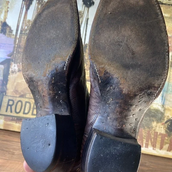 Justin lizard cowboy boots - Picture 4 of 7